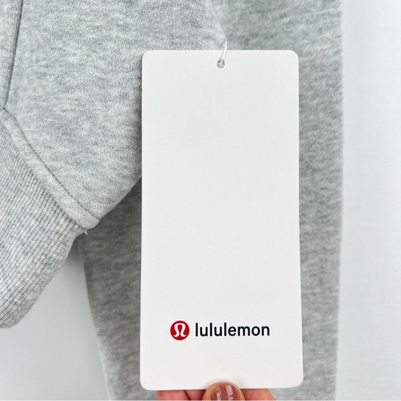 NWT Lululemon Scuba Full-Zip Cropped Hoodie In Heathered Grey - Picture 7 of 11